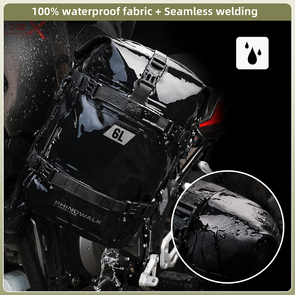 RHINOWALK MT2206 6L Waterproof Motorcycle Side Storage Bag Motorbike Side Bumper Bag RHINOWALK MT2206 6L Waterproof Motorcycle Side Storage Bag Motorbike Side Bumper Bag